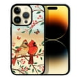 thumbnail image 1 of FINCIBO Soft Rubber Protector Cover Case for Apple iPhone 14 Pro Max 6.7" 2022, Red Cardinal Lovebird, 1 of 5