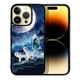 thumbnail image 1 of FINCIBO Soft Rubber Protector Cover Case for Apple iPhone 14 Pro Max 6.7" 2022, Wolf Pack Moon, 1 of 5