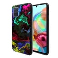 thumbnail image 1 of FINCIBO Soft TPU Black Case Slim Cover for Samsung Galaxy A71 6.7" 2019 (NOT FIT A71 5G 2020), Mixed Oil Paint, 1 of 6