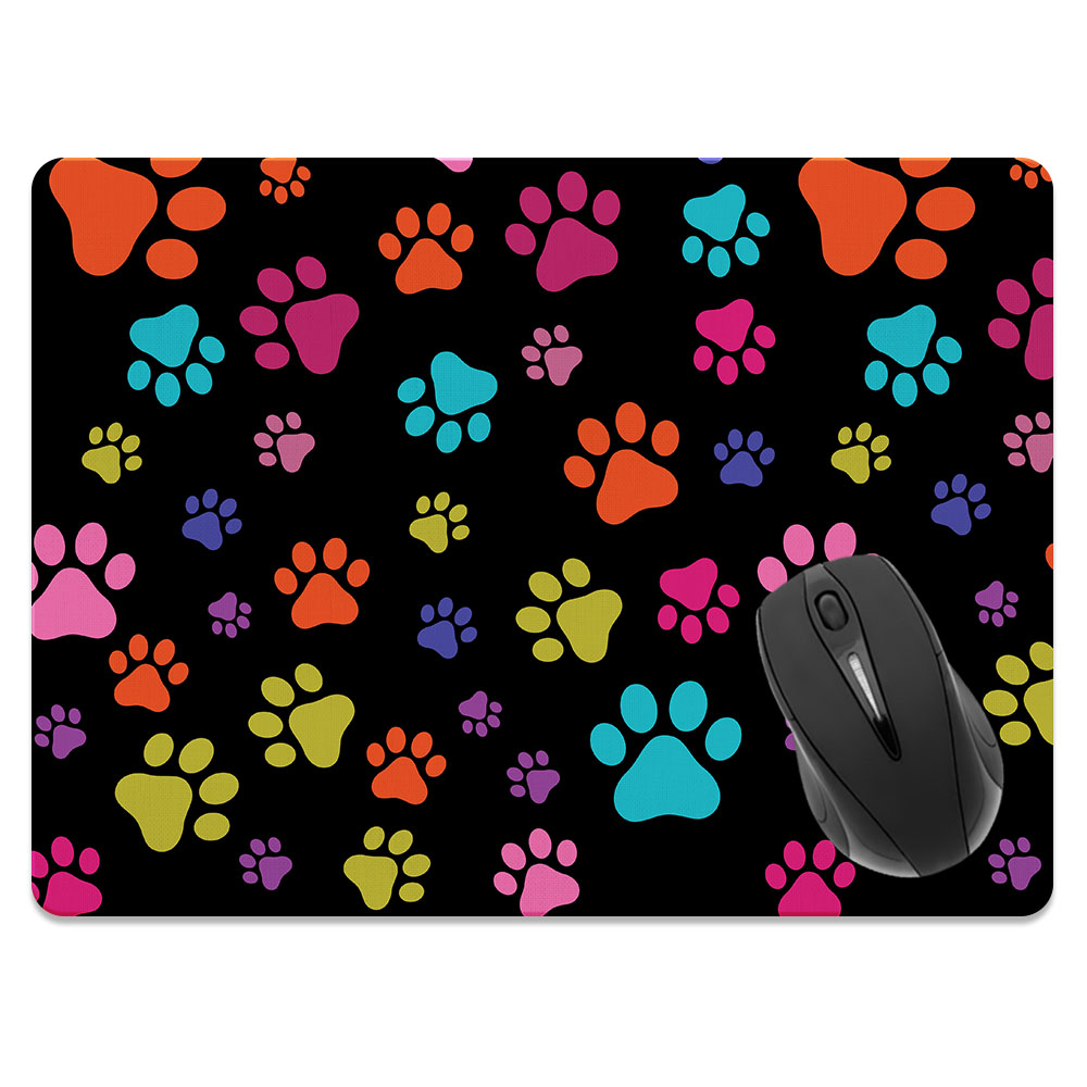 FINCIBO Super Size Rectangle Mouse Pad, Non-Slip X-Large Mouse Pad for Home, Office, and Gaming Desk, Multicolor Paws Dog - image 1 of 5