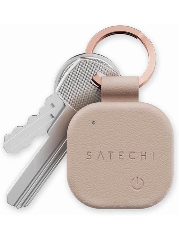 FindAll Keychain with Find My, Wireless Rechargeable, Location Tracker, Left-Behind Alerts, Loud Audible Chime, Works with iPhone, iPad, Mac – Desert Rose