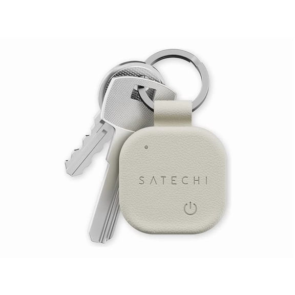 Satechi FindAll Keychain with Find My, Wireless Rechargeable, Location Tracker, Left-Behind Alerts, Loud Audible Chime, Works with iPhone, iPad, Mac – Sand