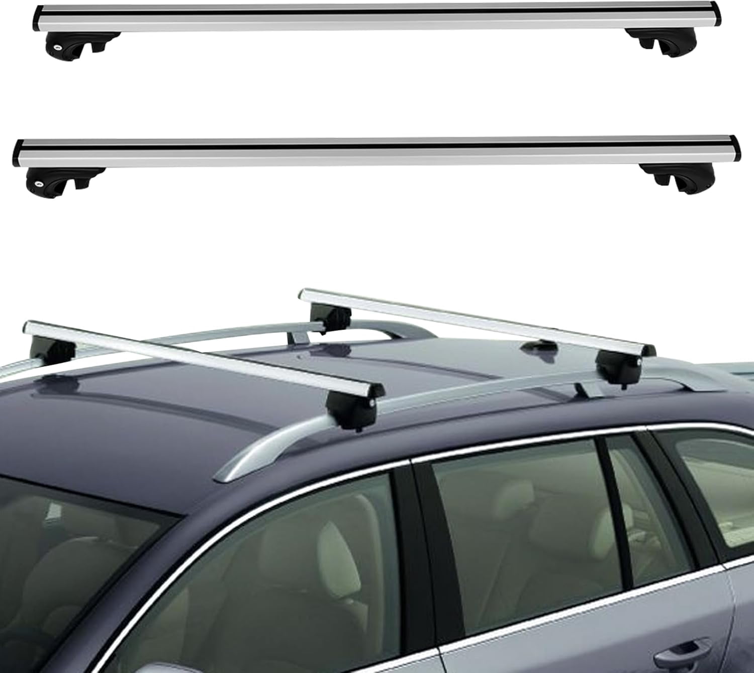 Rola Roof Rack Cross Bars For 11-17 Volkswagen Jetta For Cargo Kayak Luggage Etc. Complete Kit