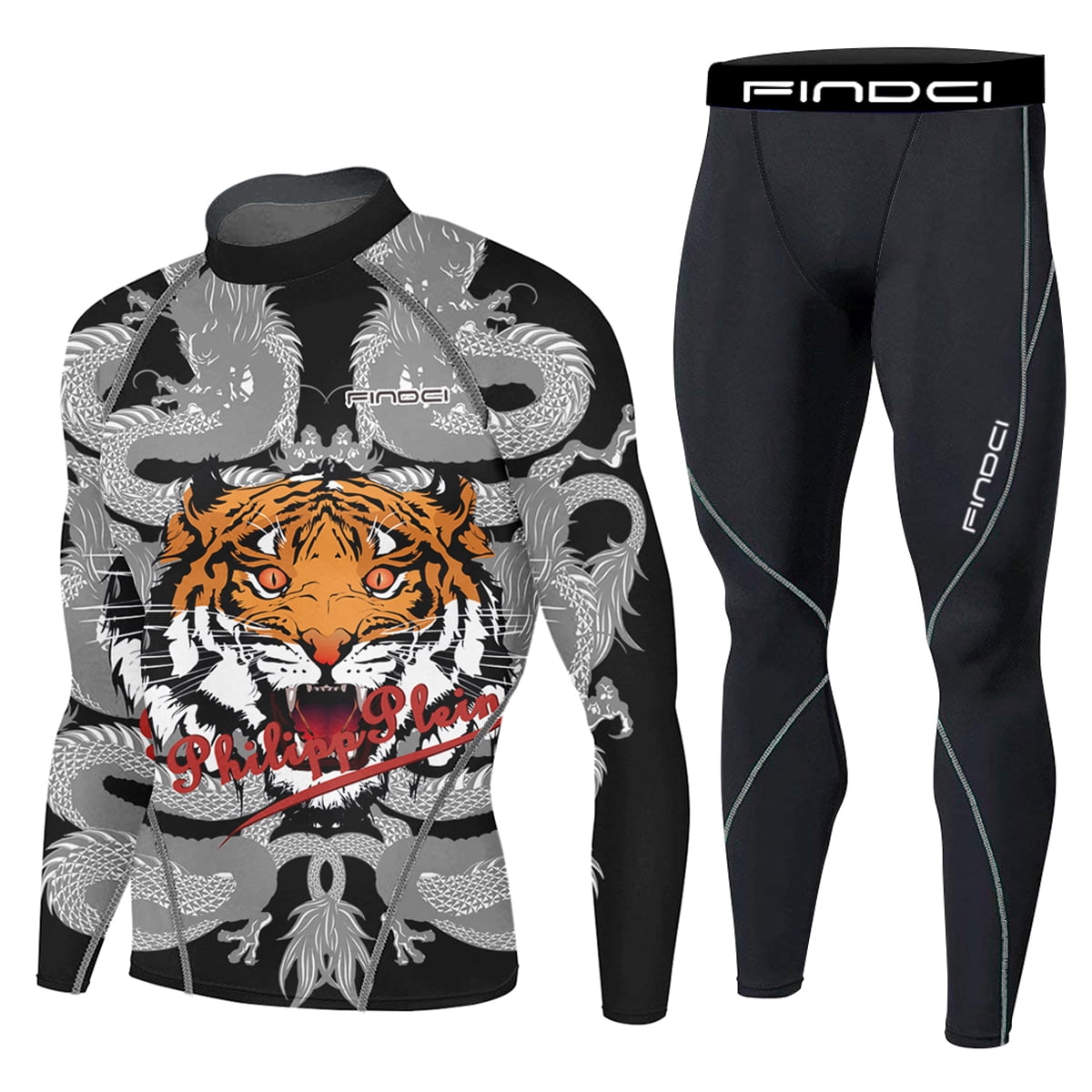 FINDCI Men's Compression Sportswear Suits Gym Tights Training Boxing ...