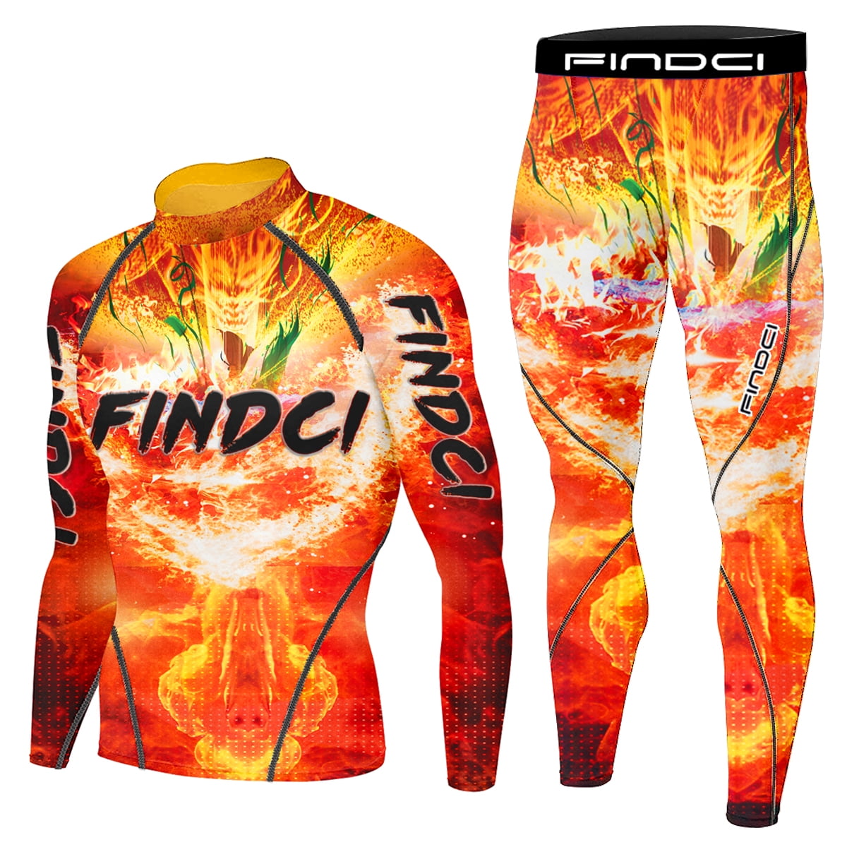 FINDCI Men's Compression Sportswear Suits Gym Tights Training Boxing ...
