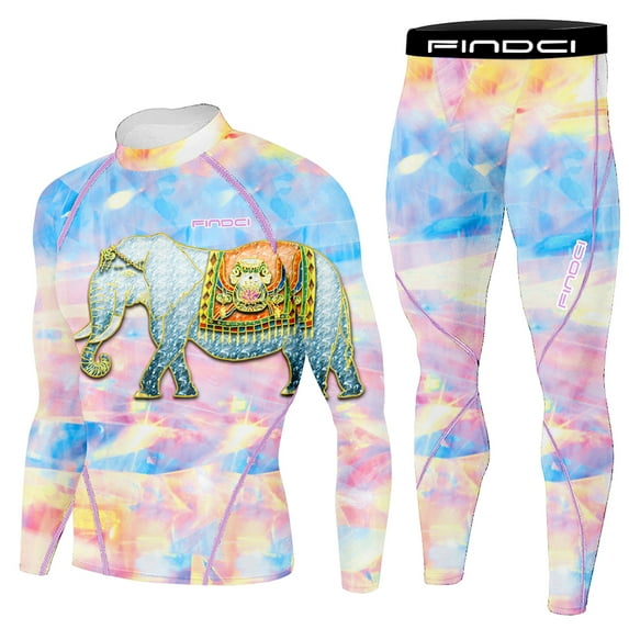 FINDCI Men's Compression Sportswear Suits Gym Tights Training Boxing Rugby Clothing Jogging Sports Set Running Rashguard Tracksuit,Medium,Newdesign26