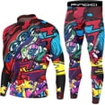 thumbnail image 1 of FINDCI Men's Compression Sportswear Suits Gym Tights Training Boxing Rugby Clothing Jogging Sports Set Running Rashguard Tracksuit（Newdesign33,Small), 1 of 5
