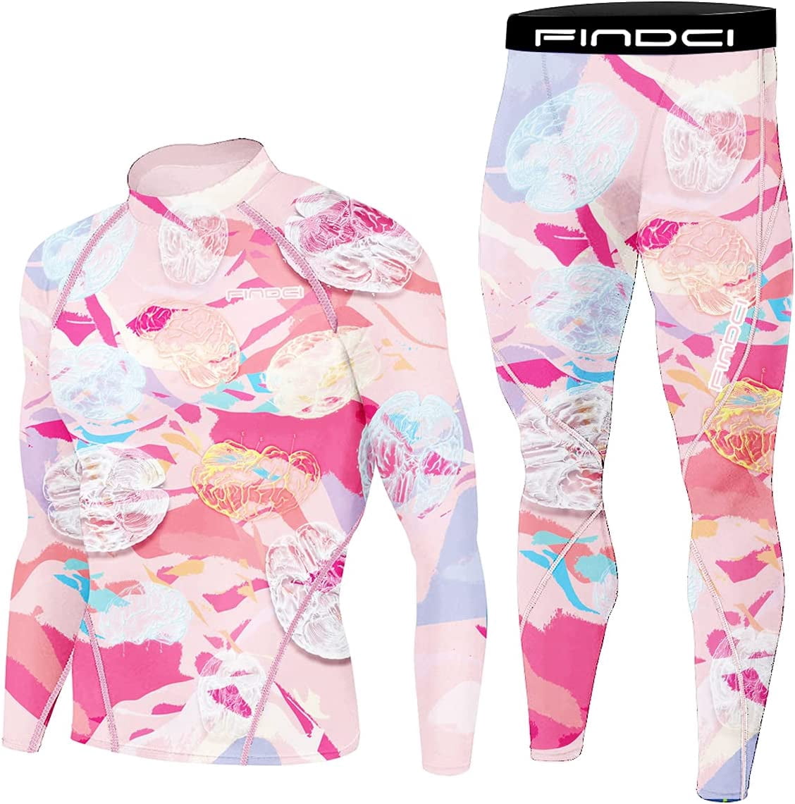 FINDCI Men's Compression Sportswear Suits Gym Tights Training Boxing ...