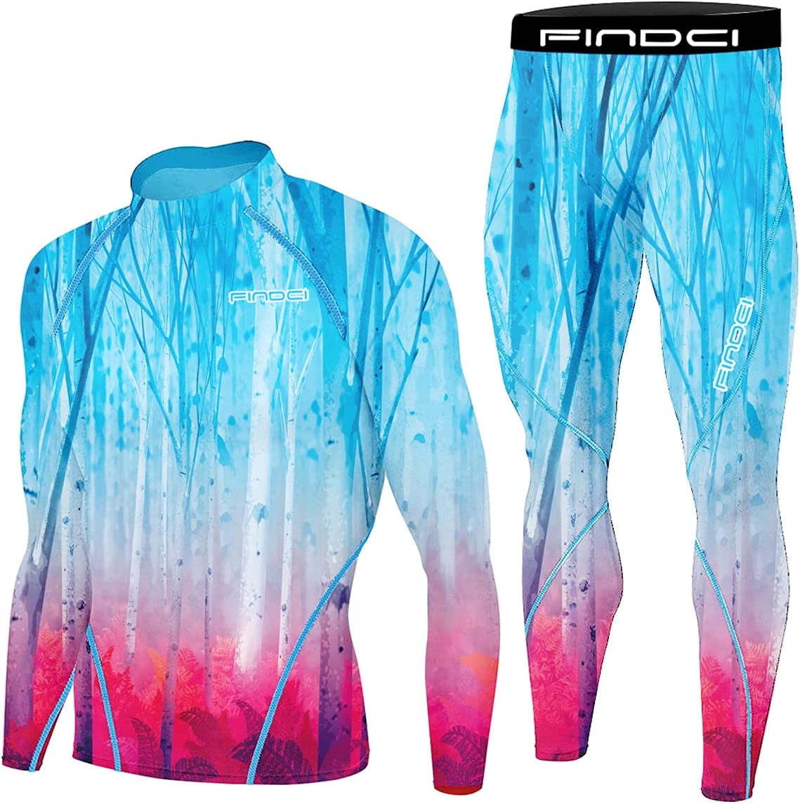 FINDCI Men's Compression Sportswear Suits Gym Tights Training Boxing ...
