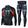thumbnail image 1 of FINDCI Men's Men's Gym Running Fitness Kit Compression Pants Shirt Top Long Sleeve Jacket Set 2 PCS - Workout Outfit Set Jogging Sports Set Running Rashguard Tracksuit,3X-Large,Newdesign11, 1 of 6