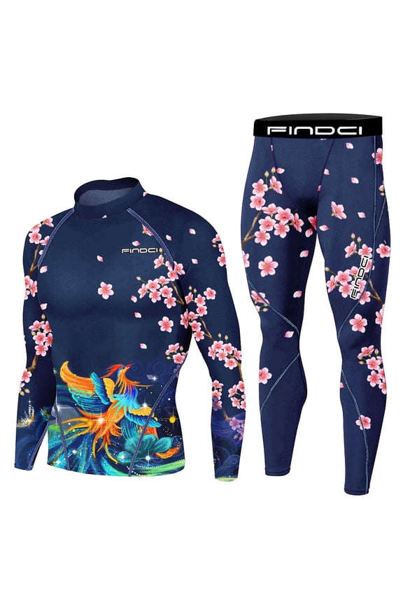Men's Men's Gym Running Fitness Kit Compression Pants Shirt Top Long Sleeve Jacket Set 2 PCS - Workout Outfit Set Jogging Sports Set Running Rashguard Tracksuit,3X-Large,Newdesign18
