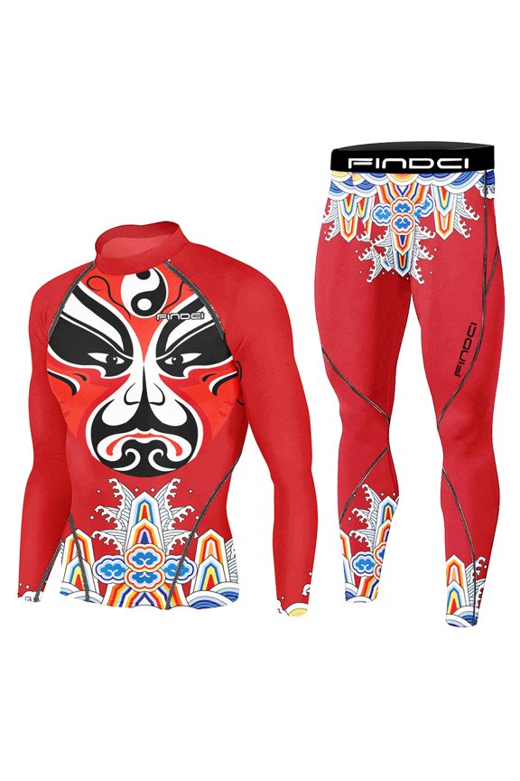 Men's Men's Gym Running Fitness Kit Compression Pants Shirt Top Long Sleeve Jacket Set 2 PCS - Workout Outfit Set Jogging Sports Set Running Rashguard Tracksuit,3X-Large,Newdesign17