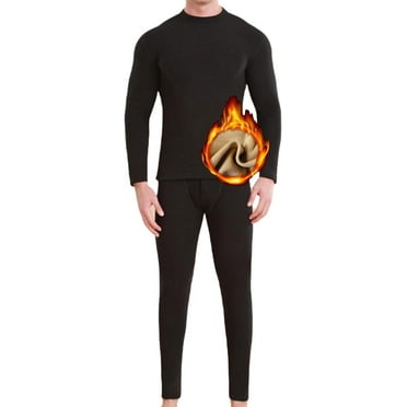 FINDCI Men's Thermal Underwear Set, Long Johns Base Layer with Soft Fleece Lining, Top and Bottom