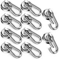 thumbnail image 1 of FINDMAG 10 Pack Strong Neodymium Magnetic Hooks Heavy Duty with Swivel Carabiner, 50LBS Magnet Hooks for Hanging, Magnet with Hook for Kitchen, Home, Warehouse, School, 1 of 3