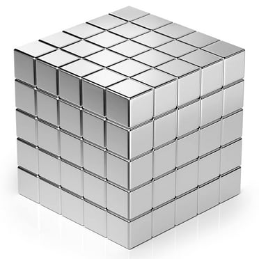 FINDMAG 100 Pack Square Cube Neodymium Magnets, Small Rare Earth Magnets for Fridge, Craft, DIY Project, School, Office, Garage
