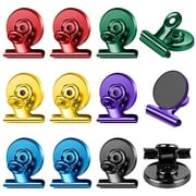 12 Pack Strong Magnetic Clips Heavy Duty, Whiteboard Magnets Clips, Strong Fridge Magnetic Clips, Refrigerator Magnets Scratch Free Magnet Clips for Photo Displays, Office, School, Kitchen