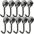 thumbnail image 1 of FINDMAG 30 LBS Magnetic Hooks Heavy Duty Magnetic Swivel Hooks Cruise Black Strong Neodymium Magnet Hook for Hanging, Magnets with Hook for Refrigerator, Grill, Locker - 10 Pack, 1 of 3