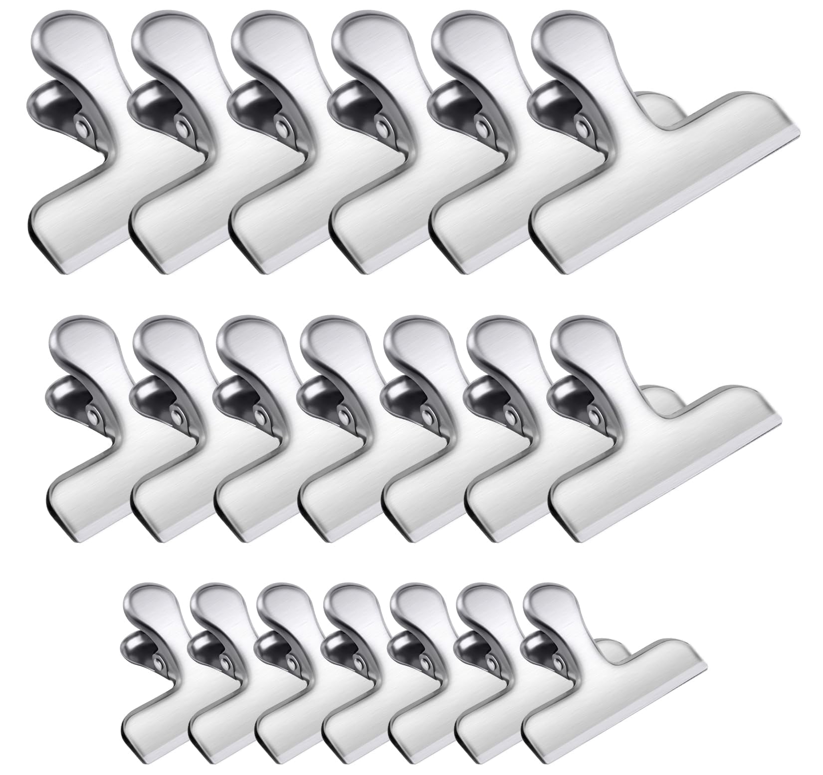 FINDMAG Chip Clips, 20 Pack Stainless Steel Chip Clips, Chip Clips Bag ...