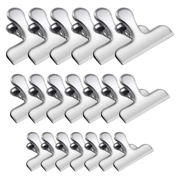 FINDMAG Chip Clips, 20 Pack Stainless Steel Chip Clips, Chip Clips Bag Clips Food Clips, Bag Clips for Food, Clips for Food Packages, Chip Bag Clips - Air Tight Seal, Heavy Duty Snack Clips