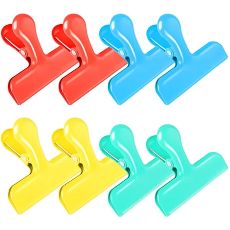 FINDMAG Chip Clips Heavy Duty Stainless Steel Chip Bag Clips, Food Bags Clamp Great for Kitchen Office to Seal Coffee Bags, Chip Bags, Paper Sheets - Pack of 8