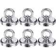 thumbnail image 1 of FINDMAG Magnetic Hooks 100 LBS(45KG) Heavy Duty N52 Magnet Hooks with Countersunk Hole Eyebolt, Super Strong Magnets with Hooks for Home, Kitchen, Workplace, Office and Garage - Pack of 6, 1 of 3