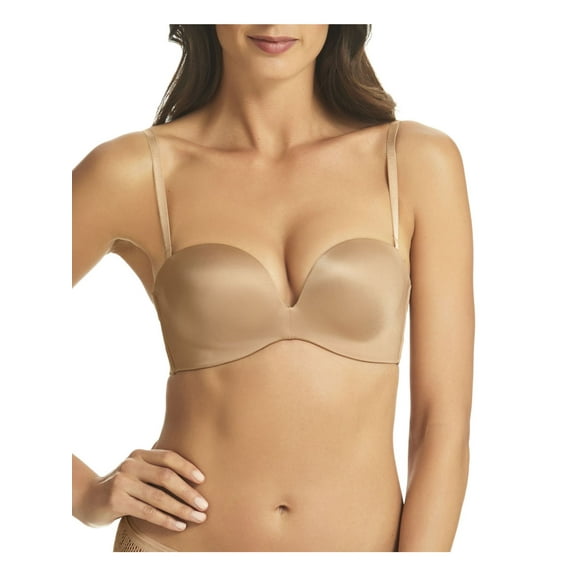 FINE LINES Intimates Beige Lightly Padded Boost Cups Medium Coverage Strapless Bra 36D