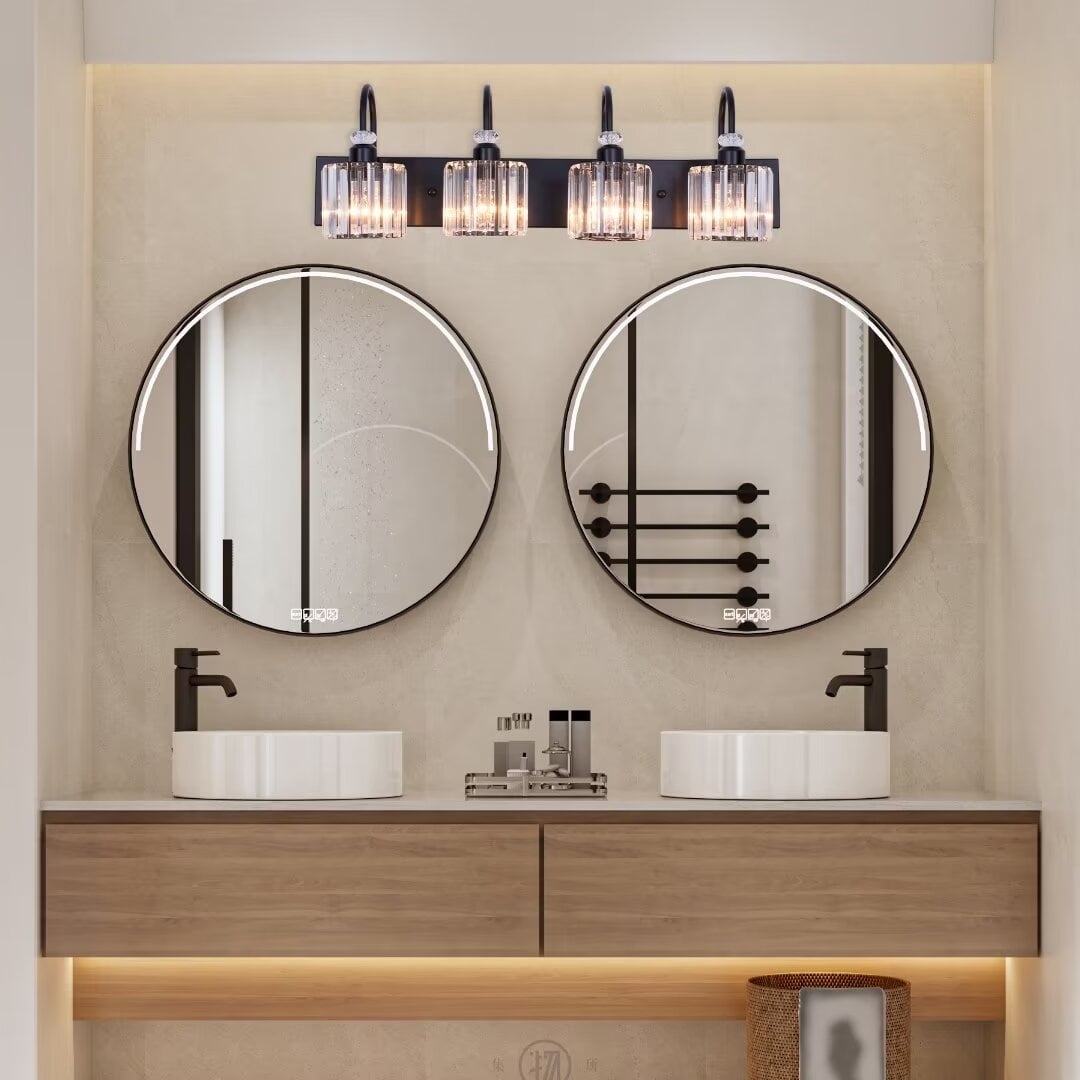 FINE MAKER 4 light modern bathroom vanity fixture, above mirror LED lighting fixture