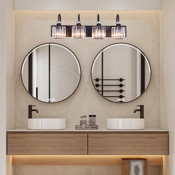 FINE MAKER 4 light modern bathroom vanity fixture, above mirror LED lighting fixture