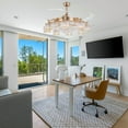 thumbnail image 1 of FINE MAKER 42" Luxury Gold 8-Lights LED Crystal Chandelier Retractable Ceiling Fan Lamp w/Remote Control, 1 of 12