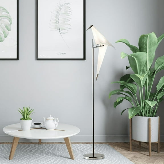 FINE MAKER Bird Floor Lamp Nordic Metal Base Creative Bedside Desk Lamp for Bedroom Living Dining Room Study Office