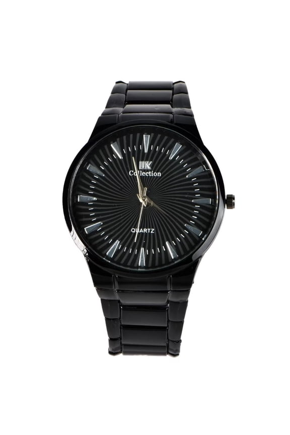 Men's Black Business Watch, Luxury Fashion Steel Band Watch, Quartz Waterproof Stainless Steel Watch, Men's Gift, Adult Men's Watch