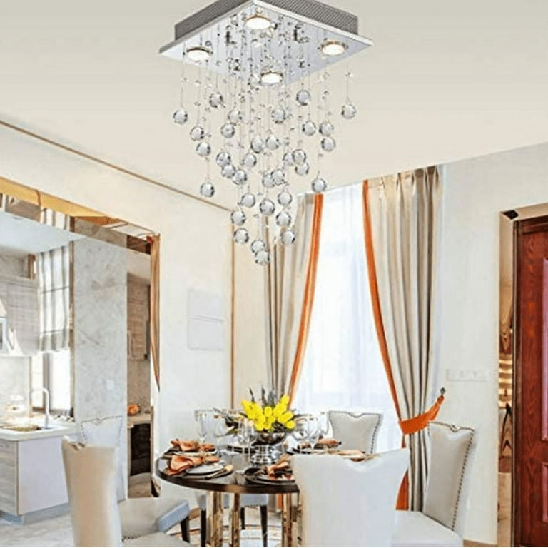 Dining Room Rain Drop Chandeliers FINE MAKER Modern Crystal
