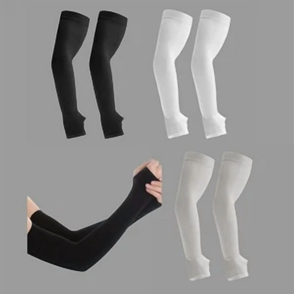 FINE MAKER Modern Sun Protection UV Protection Cool Finger Sleeves, Tattoo Cover Up Sleeves (Gray)