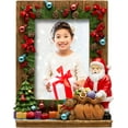 thumbnail image 1 of FINE PHOTO GIFTS 4" x 6" Light Up Christmas Resin Picture Frame with Santa, 1 of 5