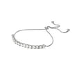 thumbnail image 1 of Believe by Brilliance Women's Fine Silver-Plated Cubic Zirconia Adjustable Lariat Bracelet, 1 of 1