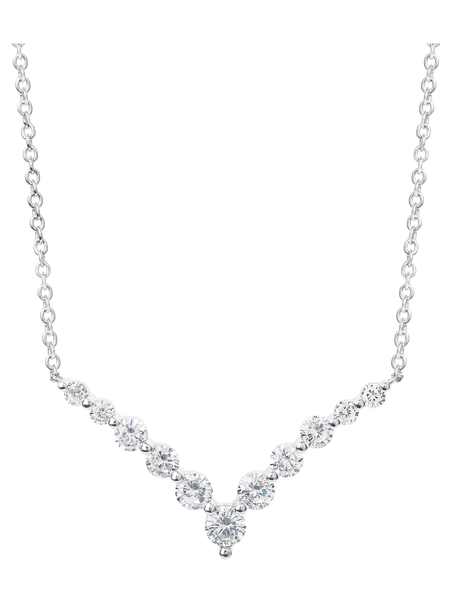 American diamond Bridal necklace set-Silver Plated | Cz Choker necklac –  Indian Designs