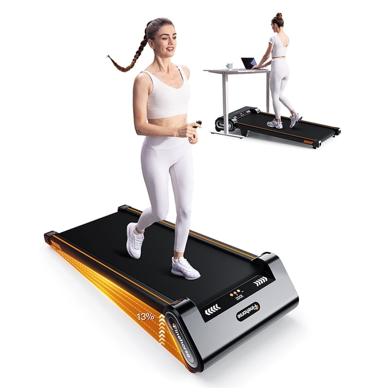 Walking Pad Treadmill with Auto Incline, 6 in 1 Under Desk Treadmill, 6-Level Incline Treadmill, 2.5HP Portable Treadmill for Home with 330LBS Capacity, LED Display, Remote Control