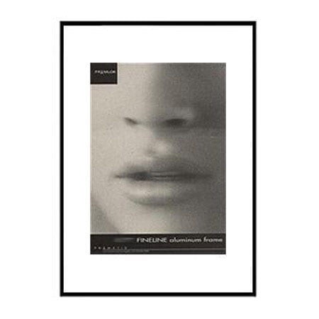 FINELINE Black Aluminum 11x11 8x8 Matted by Framatic - 8x8