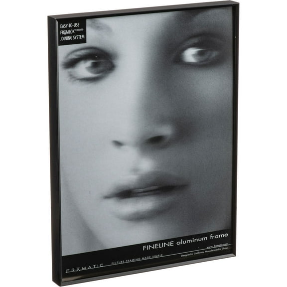 Framatic Fineline 5x7" Aluminum Frame with a Thin Face for a 5x7" Photograph, Black