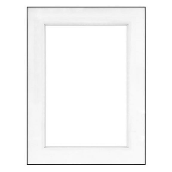 Framatic Fineline, 8x10" Aluminum Frame with a Thin Face, Shadow Matted for a 5x7" Photograph - Black