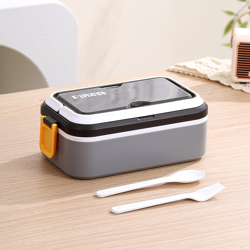 THE FINEST Stackable lunch box Stainless steel with 3 Compartments ...