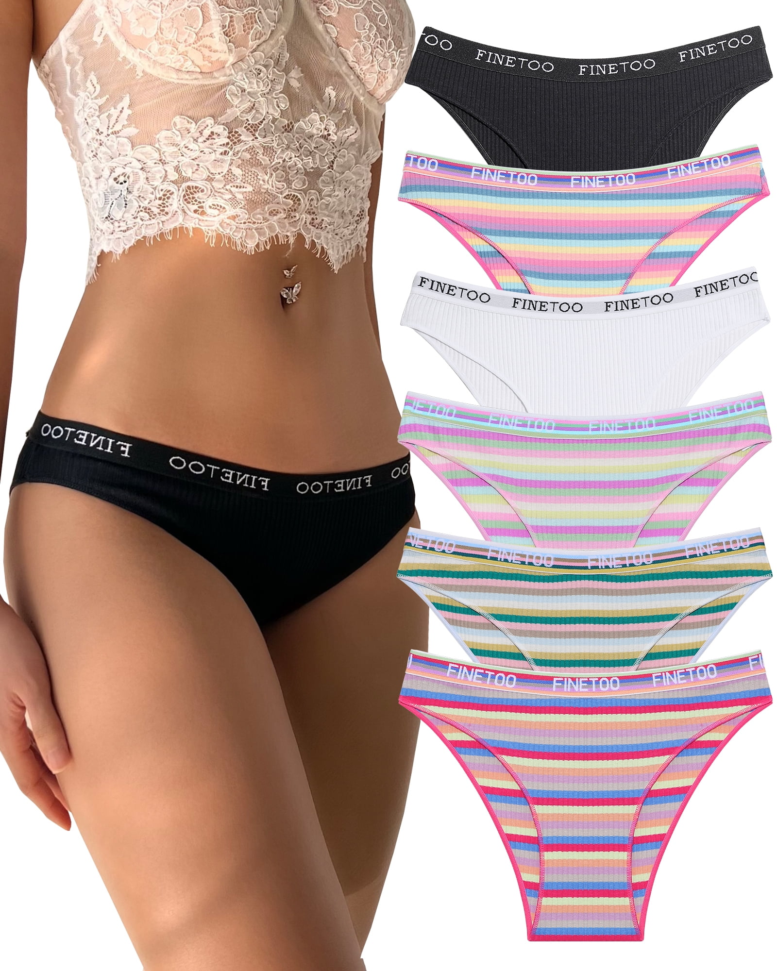https://i5.walmartimages.com/seo/FINETOO-6-Pack-Cotton-Underwear-for-Women-Cheeky-High-Cut-Breathable-Hipster-Bikini-Striped-Panties-Pack-S-XL_37c9c4c4-c056-4a28-b2b2-61f9e9170d2f.d7890a29b9cb610a47923465a64523e8.jpeg