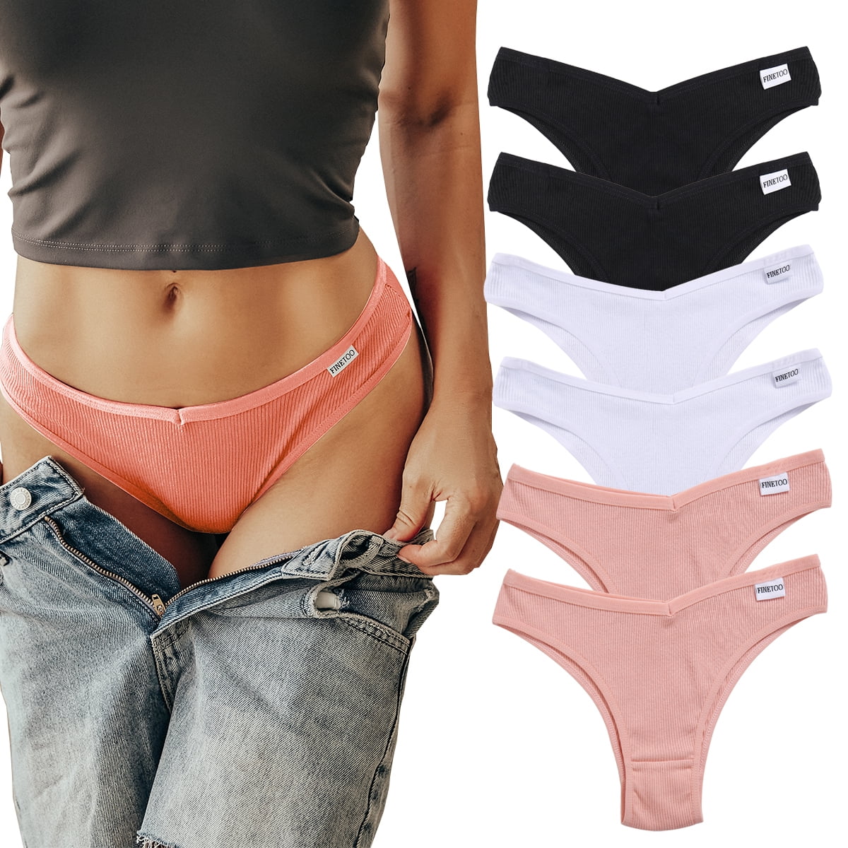 Emprella Women's Underwear Thong Panties - 8 Pack Colors and Patterns