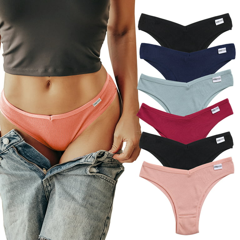 Finetoo Cotton Panties For Women Low Rise Briefs Brazil Underpants