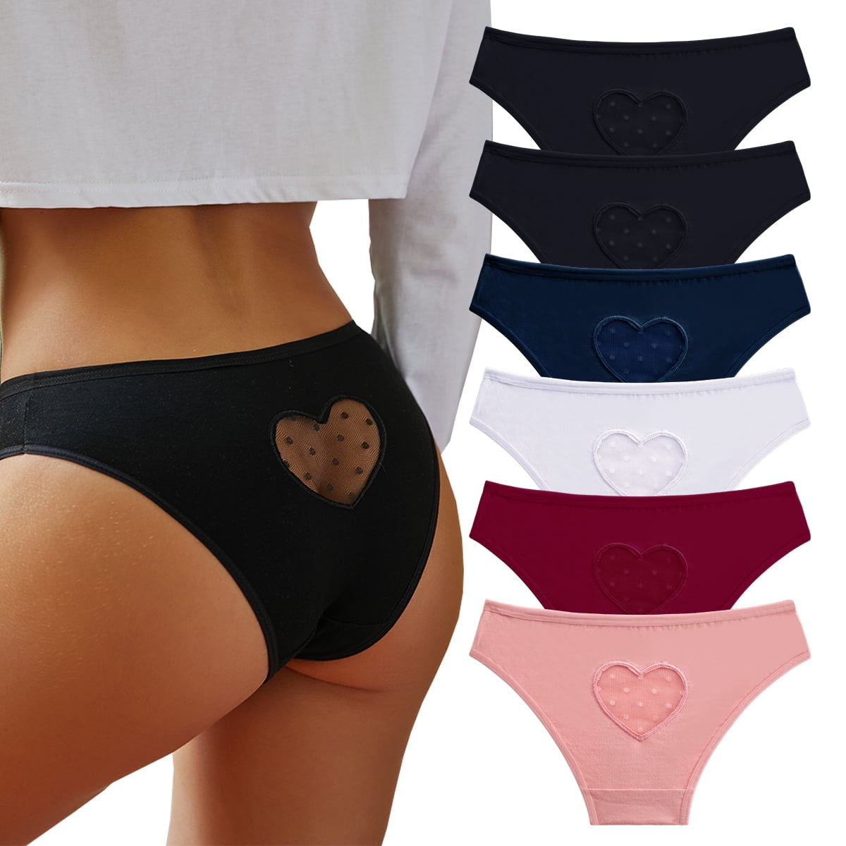 BAJAOEY Women Underwear Cotton, Cheeky Panties Soft & Breathable Bikinis  Panties for Women Pack for Young Ladies 5 Pack at  Women's Clothing  store