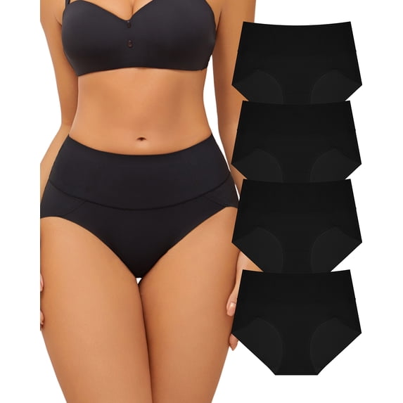 FINETOO Tummy Control Underwear Shapewear for Women Seamless High Waisted Panties Plus Size Control Briefs S-3XL