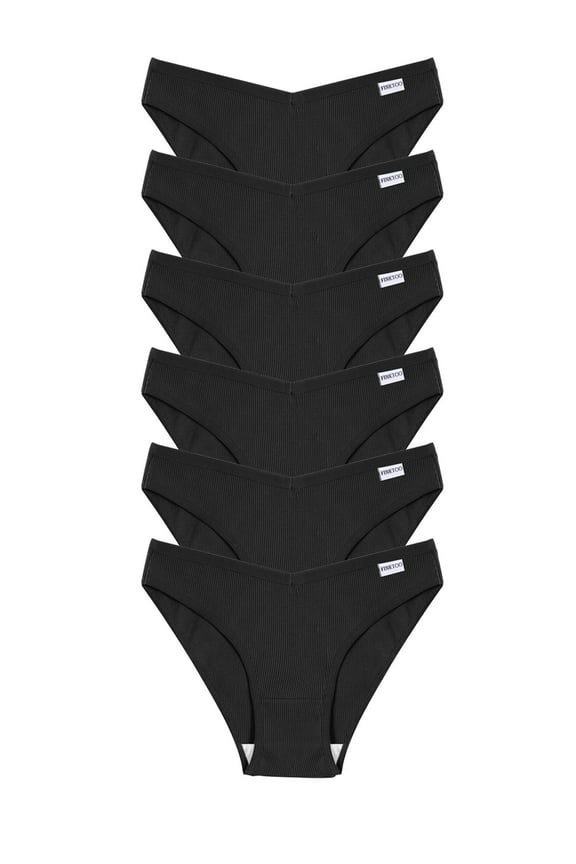 Womens Cotton Underwear Soft Stretch Bikini Panties High Cut Panties Low Rise Hipster Cheeky S-XL 6Pack