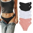 thumbnail image 1 of FINETOO Womens Cotton Underwear Soft Stretch Bikini Panties High Cut Panties Sexy Low Rise Hipster Cheeky S-XL 6Pack, 1 of 5