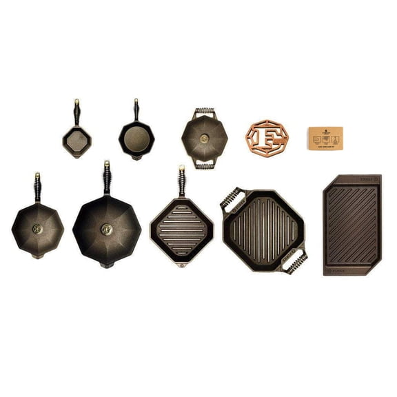 FINEX 12-Piece Ultimate Cast Iron Set