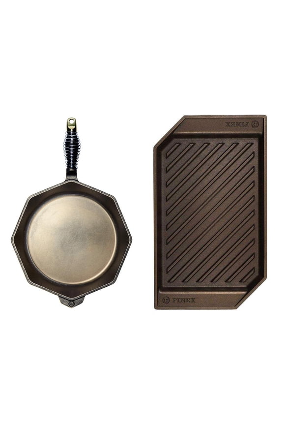 Cast Iron Lean Grill Pan and Skillet Set